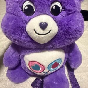 Care Bears Purple Plush Backpack